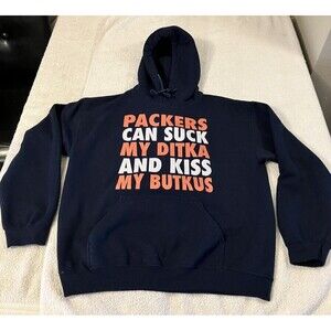 Chicago Bears Mens Medium Sweatshirt Long Sleeve Hoodie NFL Football Pullover